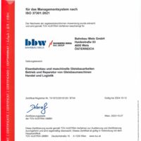 ISO 37301 CM Compliance Management Bahnbau Wels