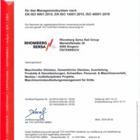 RSRG Gruppen-ISO-Zertifikat 9001 14001 45001