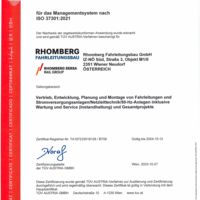 ISO 37301 CM Compliance Management Rhomberg Fahrleitungsbau GmbH